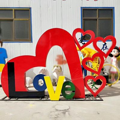 不锈钢love景观雕塑