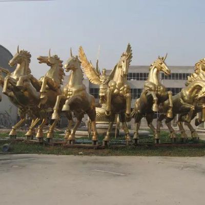 阿波罗战车城市标志铜雕