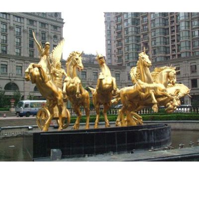 阿波罗战车城市标志铜雕