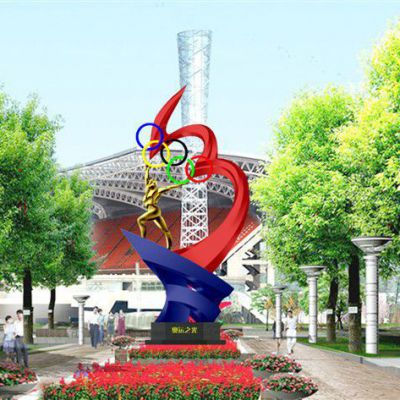 不锈钢奥运五环文化雕塑