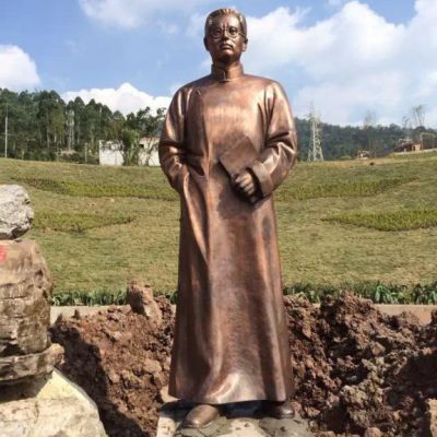 钱学森胸像人物标志铜雕
