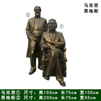 马克思现代人物景观铜雕
