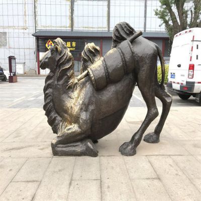 丝绸之路骆驼动物铜雕