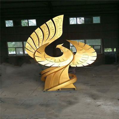 金凤凰涅槃动物标志雕塑