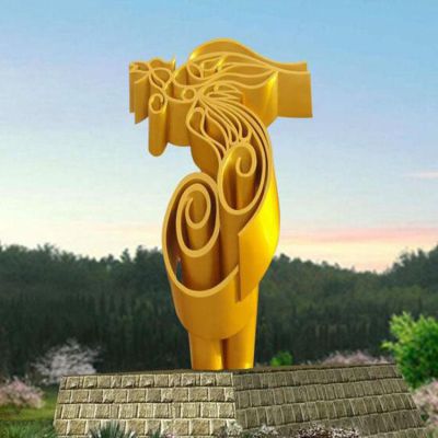 不锈钢凤凰城市动物雕塑