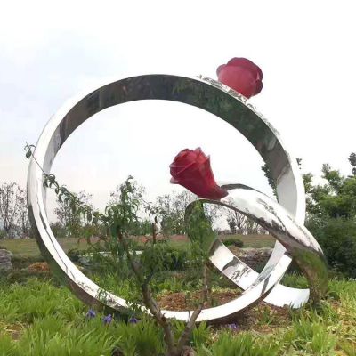 不锈钢公园戒指标志雕塑