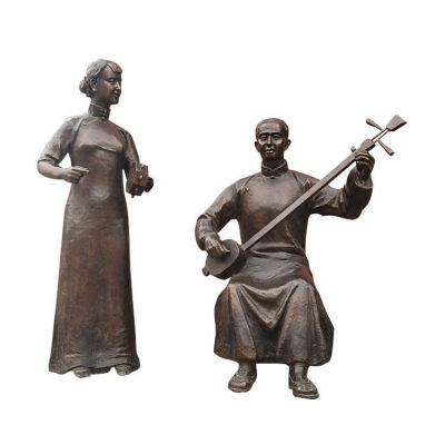 唱评书民俗人物城市铜雕