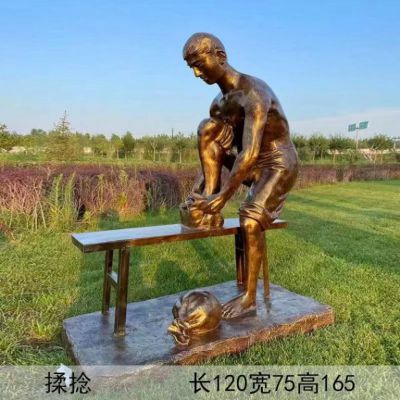 茶艺制作标志人物铜雕