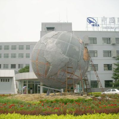 不锈钢广场地球仪喷泉雕塑