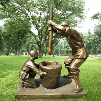 打糍粑城市标志景观铜雕