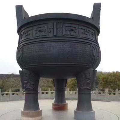 广场鼎标志文化景观铜雕