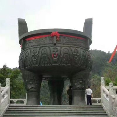 三足鼎广场标志景观铜雕