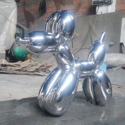 不锈钢抽象动物狗雕塑