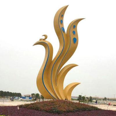 不锈钢抽象凤凰雕塑