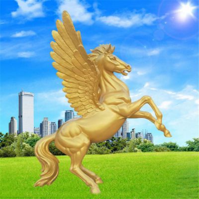 奔腾飞马不锈钢雕塑