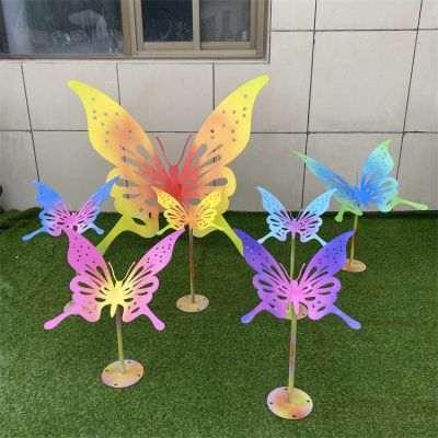 蝴蝶城市不锈钢动物雕塑