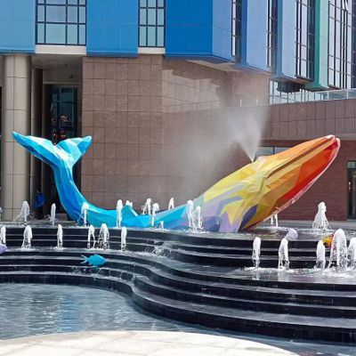 不锈钢海豚城市动物雕塑