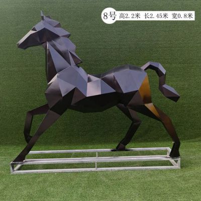 不锈钢公园马动物雕塑