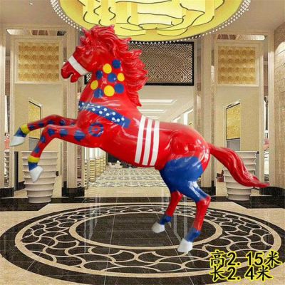 不锈钢马标志动物雕塑