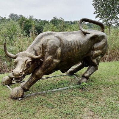 公园动物牛标志景观铜雕