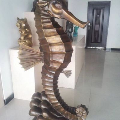 不锈钢海马海洋动物雕塑