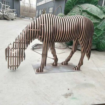 不锈钢八骏马动物雕塑