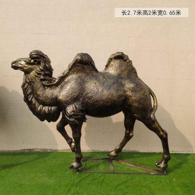 景区骆驼动物铜雕