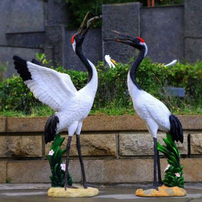 不锈钢仙鹤动物雕塑
