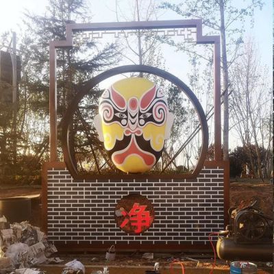 户外戏曲景观铜雕