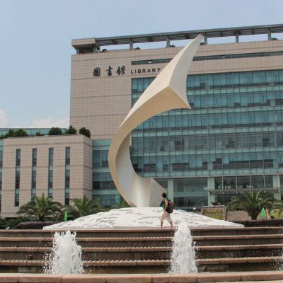 户外不锈钢校园雕塑