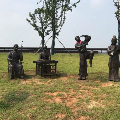 公园散步小品景观铜雕