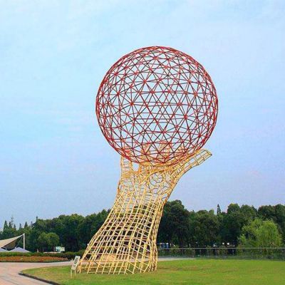 不锈钢广场编织景观雕塑