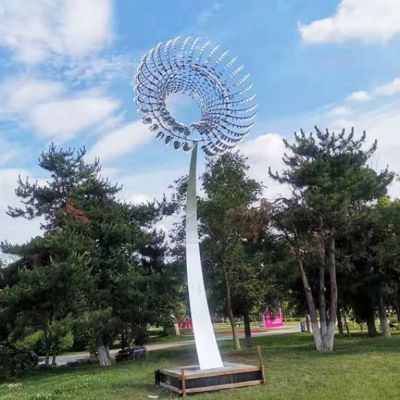 不锈钢户外风动景观雕塑