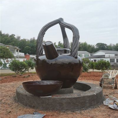 茶壶公园标志景观铜雕