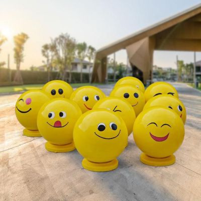 不锈钢公园QQ表情景观雕塑