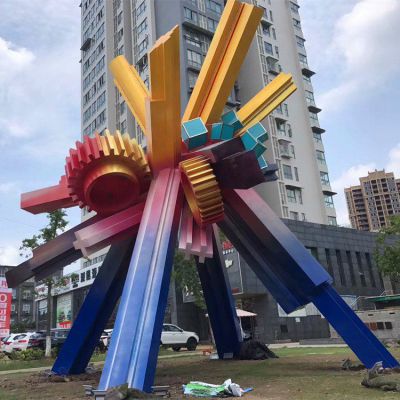 不锈钢齿轮雕塑