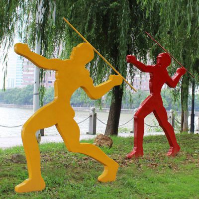 不锈钢校园运动标志雕塑