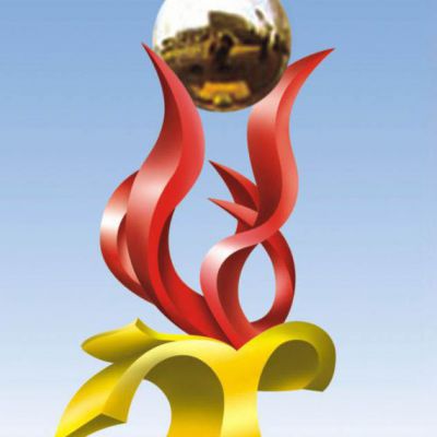 不锈钢校园音乐彩绘景观雕塑