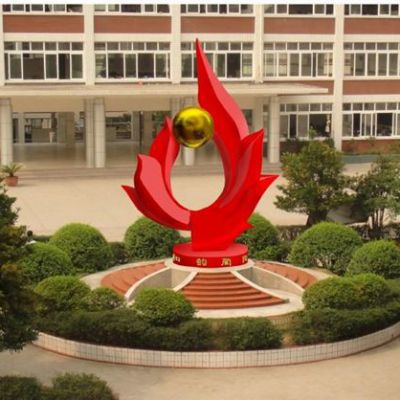 不锈钢校园梦想标志景观雕塑