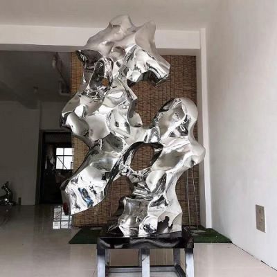 不锈钢园林太湖石景观雕塑