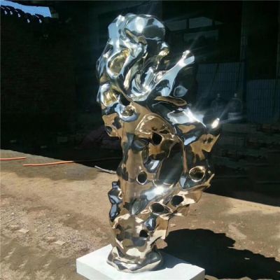不锈钢广场太湖石标志雕塑