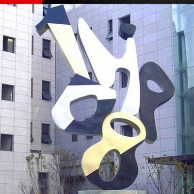 广场不锈钢数字标志雕塑