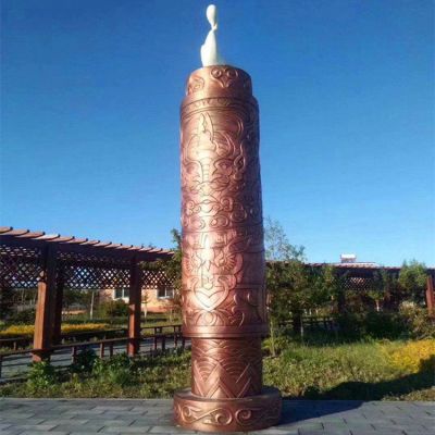 不锈钢龙柱标志雕塑