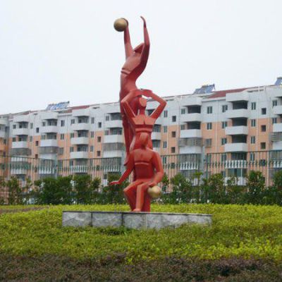 不锈钢篮球文化标志雕塑