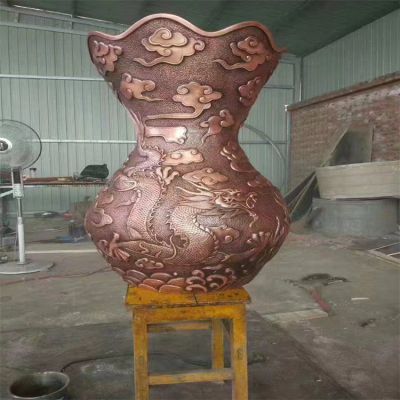 广场花瓶标志景观铜雕