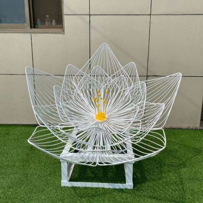 不锈钢花朵抽象标志雕塑