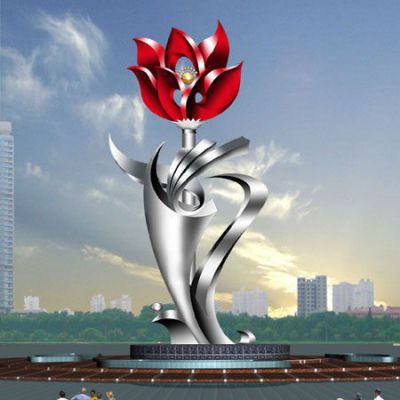 城市花朵标志景观雕塑