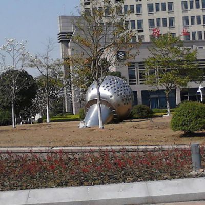 抽象话筒标志景观雕塑