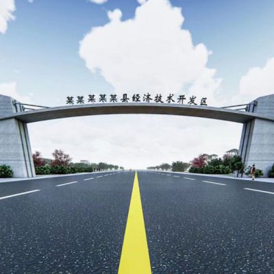 不锈钢大门抽象景观雕塑