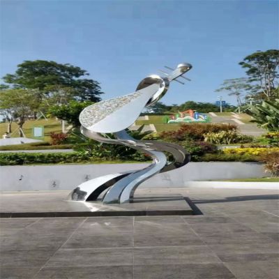 不锈钢琵琶乐器景观雕塑